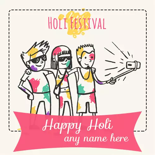 Happy Holi Cartoon Images With Name